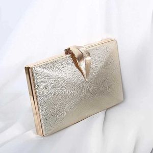 Koppelingszakken Luxy Moon Women S Wedding Gold Purse Ladies Handtas Party voor bruids metalen bladvergrendeling schouder ZD1524 230213