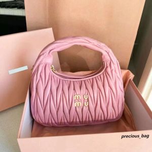 Koppelingszakken roze Cleo Designer lederen tas tas voor vrouwen met schouderband 2024 tas mi mi