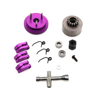 Embrayage Bell 14T Écrou de moteur de cône de volant de viande de vitesse avec mini Cross 4 mm 4,5 mm 5,5 mm 7 mm pour 1/8 RC Modèle Nitro Car Accessoires