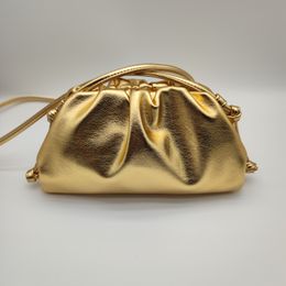 Embrayage décontracté boulette sac 2023 nouvelle haute qualité marque de luxe mode plié nuage sac en cuir souple bandoulière un sac à bandoulière