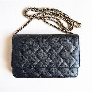 Pochette à rabat classique de qualité miroir Sacs fourre-tout de luxe Sac à main Femme Homme Designer CC WOC Sac Pochette Cross Body en cuir de veau matelassé en cuir d'agneau Sacs à bandoulière