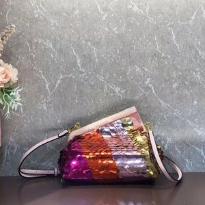 Koppelingsporta schoudertas crossbody tassen handtassen pailletten lederen munt portemonnee klassieke letter gouden metaalhardware hasspe verwijderbare riem glinsterings eving tassen