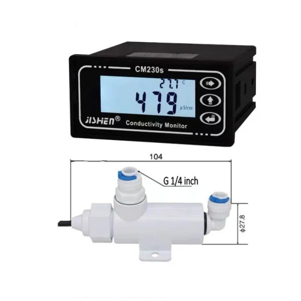 Medidor de conductividad CM-230S, medidor de conductividad en línea, instrumento TDS, electrodo de conductividad EC TDS, reemplazo del Monitor de agua pura