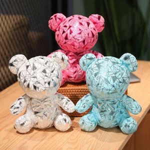 CM prachtige glanzende beren konijn knuffels hoogwaardige gevulde zachte poppen schattige tas sleutelhanger hangers speelgoedmeisjes cadeau j220704