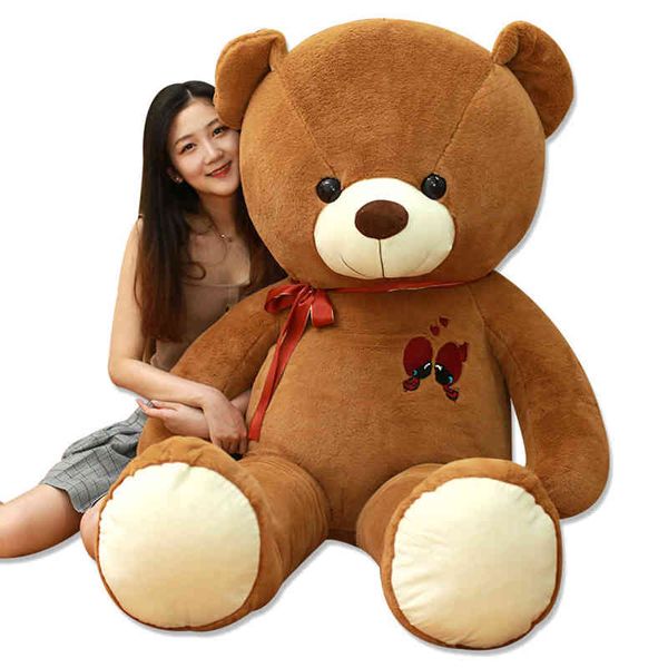 Cm Big Teddy Bear Cuddle Beautiful Giant Enorme Relleno Soft Animal Dolls Niños Juguetes Regalo de cumpleaños para novia amante J220704