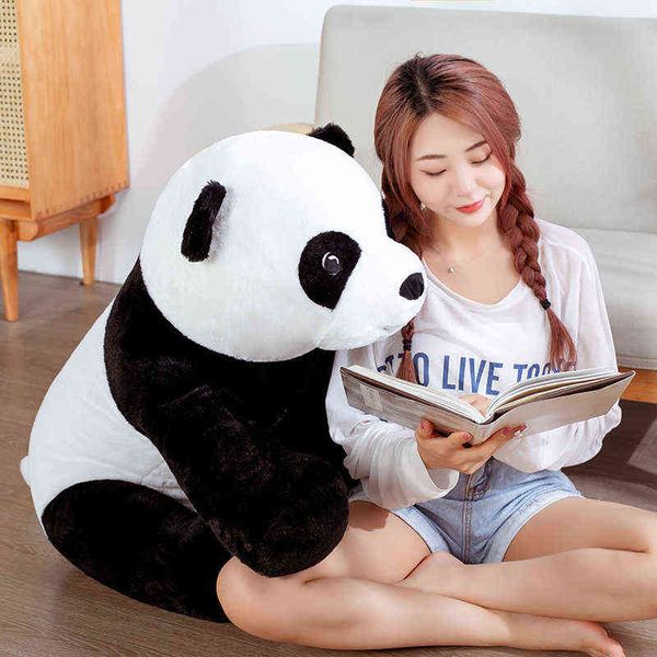 Cm dessin animé mignon grand panda jouets en peluche en peluche beaux animaux poupée doux sommeil oreiller bébé pour enfants filles cadeaux d'anniversaire J220704