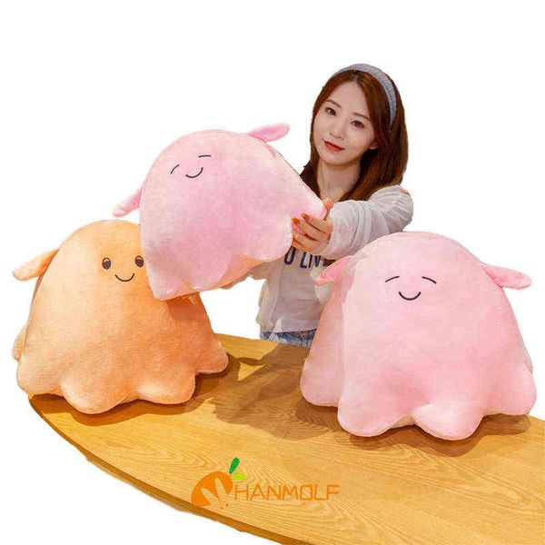 Cm Dessin Animé Souriant Poulpe Pop Down Coton Animaux En Peluche D'eau Orange Rose Mignon Câlin Cadeau D'anniversaire J220704