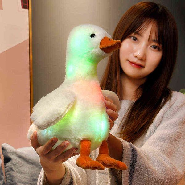 CM Toys en peluche de canard LED coloré Glows Hugs GOOS Swan Pop Cute Light Up Kids Girls Christmas Cadeaux J220704