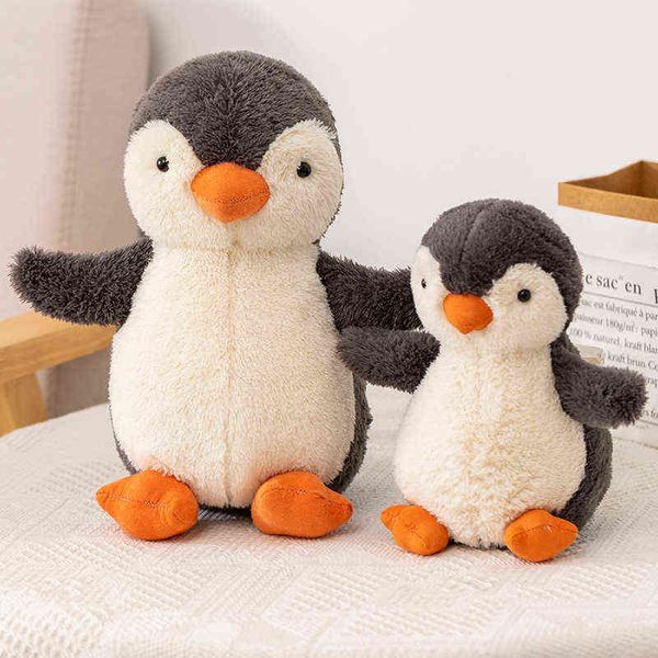 Cm Mignon Simulation Pingouin Câlin Animal En Peluche Oreiller Famille Floue Petite Peluche Enfants Cadeau D'anniversaire J220704