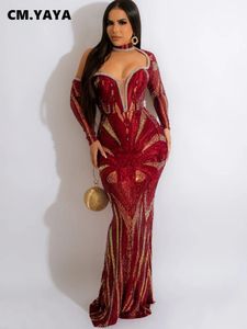 CM.yaya Mujeres Sequined Halter Neck Open Back Sweetheart Collar Mermaid Trumpet Bodycon Maxi Long Night Sexy Party Dresses 240408