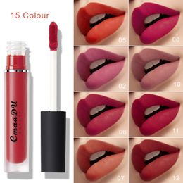 CmaaDu 15 colori rossetto liquido opaco lucidalabbra 3,5 g Rouge a levre Kit maquillage di bellezza lucidalabbra impermeabile