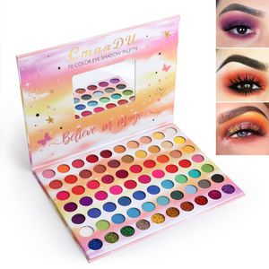 CmaaDU 70 colores brillo metálico satén mate sombra de ojos base maquillaje impermeable sombra de ojos paleta cosméticos Kit