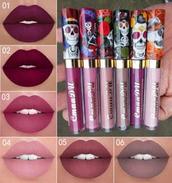 CMAADU Matte Liquid Lipsticks Lip Gloss Imperpano et Loupsticks à lèvres à lèvres Skull à lèvres Table