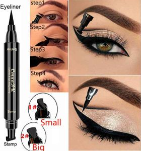 Cmaadu nouvelle marque liquide Eye Liner crayon maquillage crayon pour les yeux étanche noir Double extrémité maquillage fard à paupières timbre Eyeliner crayon