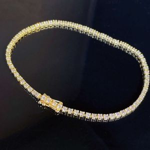 Cmb004 2ct 4-klauw instelling armband 18 karaats goud natuurlijke diamant geel goud tennisarmband aangepaste luxe sieraden