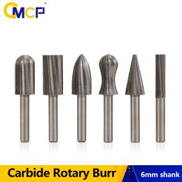 CMCP HSS Steel Rotary Burr 6 mm Rat Rasp Burr Wood File Metal Gravure Grinceing Bit