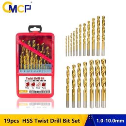 CMCP Twist Drill Bit Set 13/15/19 / 25pcs COBALT HSS Bit de forage en métal revêtu de cobalt en métal Ensemble de bois / trous métallique pour outils électriques