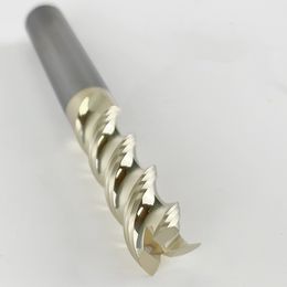 CNC 3 Flutes U Groove HRC 60 ° Eind Mill Cutter Tungsten stalen gereedschap CNC Machinatie Carbide DLC Coating Aluminium End Mills HRC58