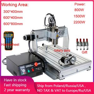 Routeur à bois CNC 3040, Port USB 6040, 2200W, graveur de métaux 8060 PCB, fraiseuse en acier, Machine à découper avec interrupteur de fin de course