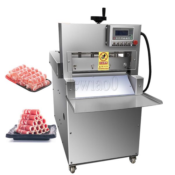 CNC Commercial 2 rouleau en acier inoxydable complet Full Automatic Beef Mutton Bacon Sliner