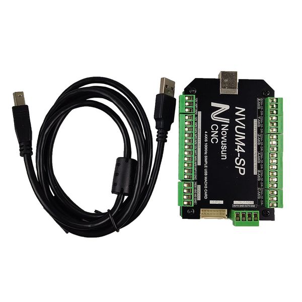 CNC Contrôleur NVUM-S-SP USB Mach3 Carte de carte d'interface 3 Axe 4 Axe 5 Axe 6 Axe 100KHz pour le moteur pas à pas Logi programmable