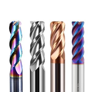 CNC Corner Rayon End Mill R Bullnose 3f 4 Flutes R0.5 R1 R2 1-20TUNGSTEN CUTEUR DE CUTEUR DE CARBIDE DE CARBIDE