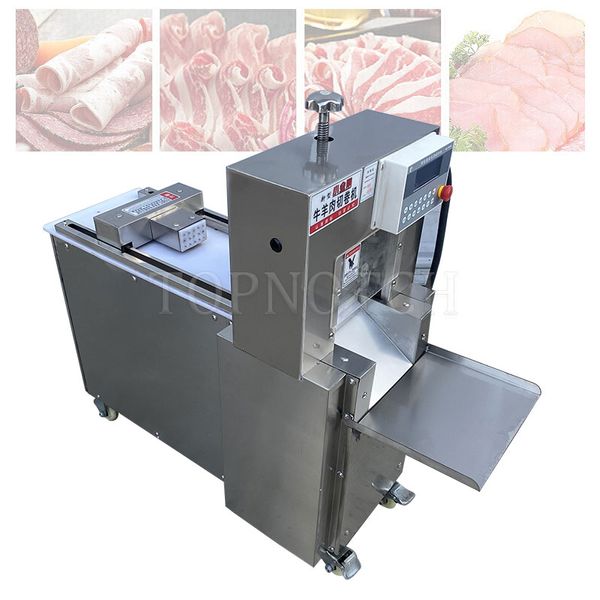 La máquina cortadora CNC de rollos de carne puede cortar todo tipo de rollos, máquina cortadora de carne congelada