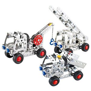 Voiture de jouet d'assemblage en métal d'acier inoxydable de vente directe d'usine de CNC avec magnétique et peut être utilisée pour accrocher des objets, jouets pour enfants d'assemblage créatif pratique de bricolage