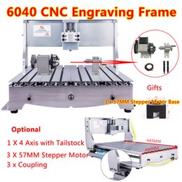 Kit de marco CNC de aluminio 6040/4060, piezas CNC, chasis de máquina de grabado, 60x40CM, marco de 4 ejes con Motor