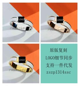 CNC Hoge versie Aijia Classic Hbutton Letter Bracelet Men039S en Women039S Elastal Smalle versie 18K Rose Gold -paar BRA5544062