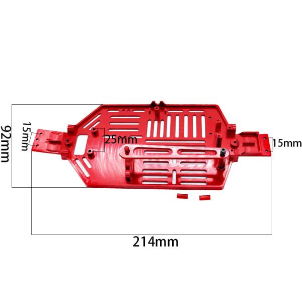 CNC Metal Chassis Body Frame Board pour SG1603 SG1604 UD1601 UD1602 1/16 RC Car Pièces de rechange ACCESSOIRES