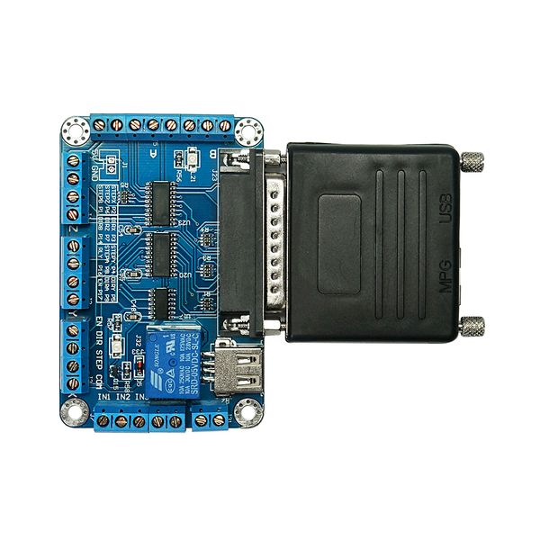 CNC Parts Mach3 USB a Parallel LPT Port Converter Adapter 6 Controlador de eje Puerto de paralete a la tarjeta USB Riser USB200 para CNC