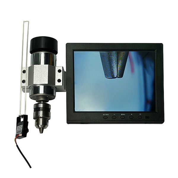 CNC profesional Universal Mini sistema de cámara CCD 1/3 PAL 800TVL con Monitor BNC de 8 pulgadas adaptador CC CCD plantilla de abrazadera profesional