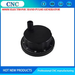 CNC Pulse Generator Handwheel 5V 60 mm noir blanc 100 Pulse Manual Pulse Generator Handwheel Rotary Encoder Electronic Kit