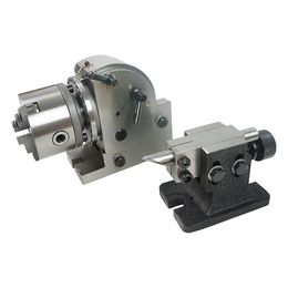 CNC Rotary Axis Dividing Head BS-0 5 Inch 3 kaak Chuck met 100 mm 125mm Chuck en staartstaart voor CNC freesmachine Rotary Table