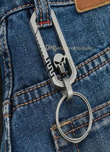 CNC TC4 Titanium Skull Style Design Key Chian Carabiner Outdoor Camping Hiking Fast Hanging Tool Gadgets Men Buckle With Patent Po1174463