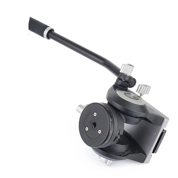 Tecnología CNC Video Fluid Head Carga de 10 kg Amortiguación hidráulica Cabezales de trípode ajustables Manfrotto 501PL Q. R. Placa para monopié