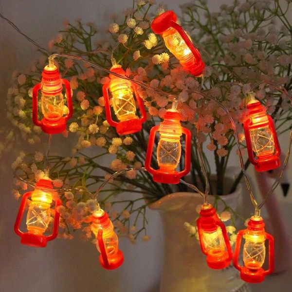 CNSUNWAY Guirlandes LED de Noël 3D Jack-o-Lantern 40 LED Lampe à kérosène Guirlande Lumineuse Alimentée par Batterie Lumières Orange pour Fête Intérieur Automne Récolte Extérieure