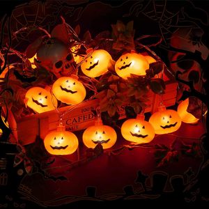 CNSUNWAY Halloween Pumpkin LED String Lights 20 LED 9.84ft 8 Modi Modi Timer Waterdichte oranje jack-o-lantaarn usbbattery bediende decoratief twinkle licht