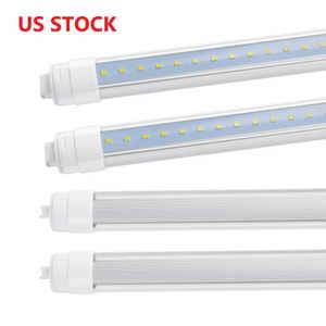 CNSUNWAY LIGHTING Tubes LED T8 à 360 degrés 2,4 m 52 W R17D/HO Base LED Tube extérieur pour panneaux double face 6000 K Blanc froid Couverture transparente 20 paquets