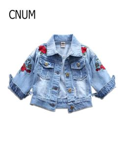 CNUM Meisjes Jassen Lente Katoen Kinderen Meisjes Jassen amp Jassen voor Kinderen Herfst Denim Jassen Kinderen Designer Kleding Print 2017 2062083