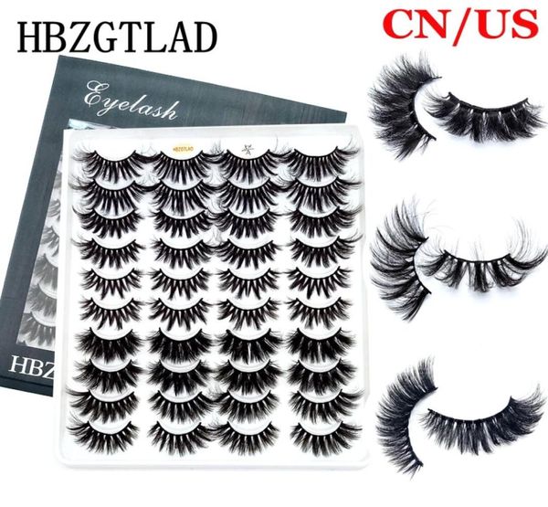 CNUS 20 pares de pestañas postizas naturales pestañas postizas Wispy Fluffy maquillaje largo pestañas de visón 3d extensión Kit de pestañas de visón Cilios6561513