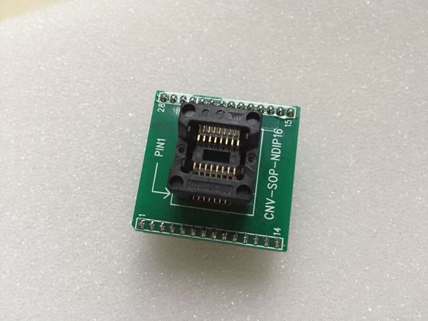 CNV-SOP16-DIP Burn in Socket OTS-16-1.27-03 SOP16P 1.27mm Pitch IC Test Socket avec carte pcb