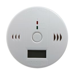 CO-koolstofmonoxide detector alarm sensor vergiftiging LCD gas brand waarschuwing alarmsensoren gloednieuwe witte 20PCSGAS analyzers