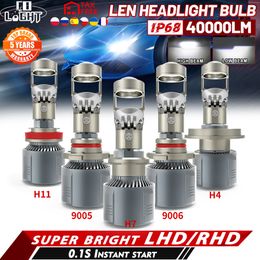 CO LIGHT H4 H7 LED Mini Proyector Lente H8 H11 Canbus 9005 HB3 9006 HB4 40000LM BOMBAS DEL CARRO DEL CAR Lámpara de 6000K 12V 24V RHD LHD
