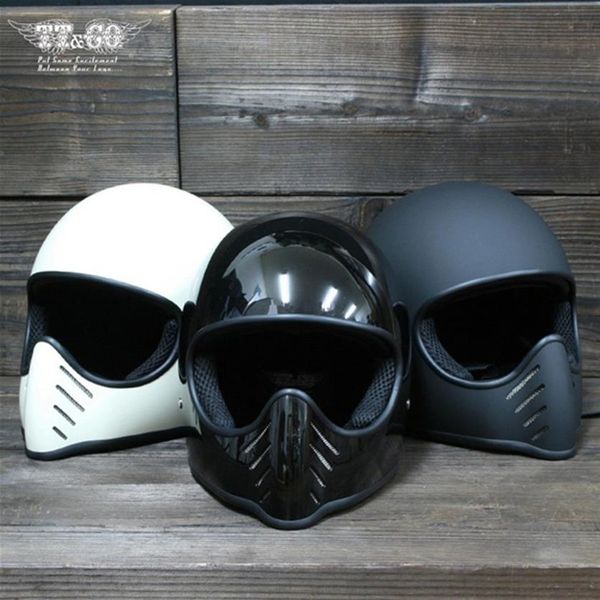 CO Thompson Motorradhelm Integralhelm Racing Moto Vintage Chopper Bike Cruise Spirit Rider Retro Ghost Helme Casque Casco302D