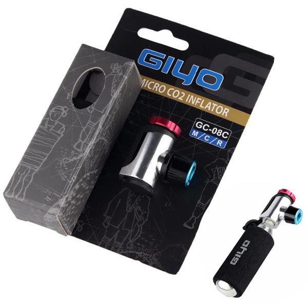 Pompe à Co2 pour vélo Schrader Presta adaptateur pompe à vélo 16g gonfleur de Co2 Tube en aluminium Mini main cartouche de CO2 pompes à vélo 240318