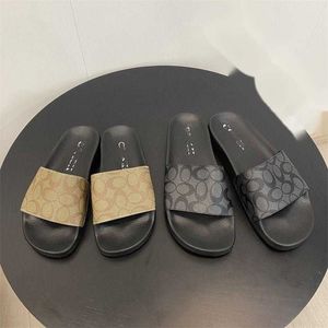 Coa ches schoenen vrouw designer slippers luxe sandalen bloei glijbaan sandaal zomer strand schoen bloem sandaal platte flip flop