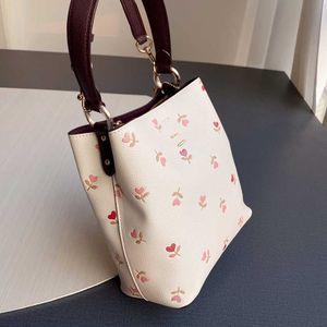 coabg Designer tas Handtassen Dames Schoudertassen Charlie Kwaliteit Bedrukt Leer Dames Portemonnee Grote Handtas Verschillende Stijlen Bloemen Kers Emmer