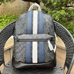 Coache 2024 NIEUWE TOP LAYER COWHIDE Heren Backpack Coachpurse Family Presbyopia Big Bag Combinatie Lederen Business Travel Bag Schoolbag Coachly Bag 583 180